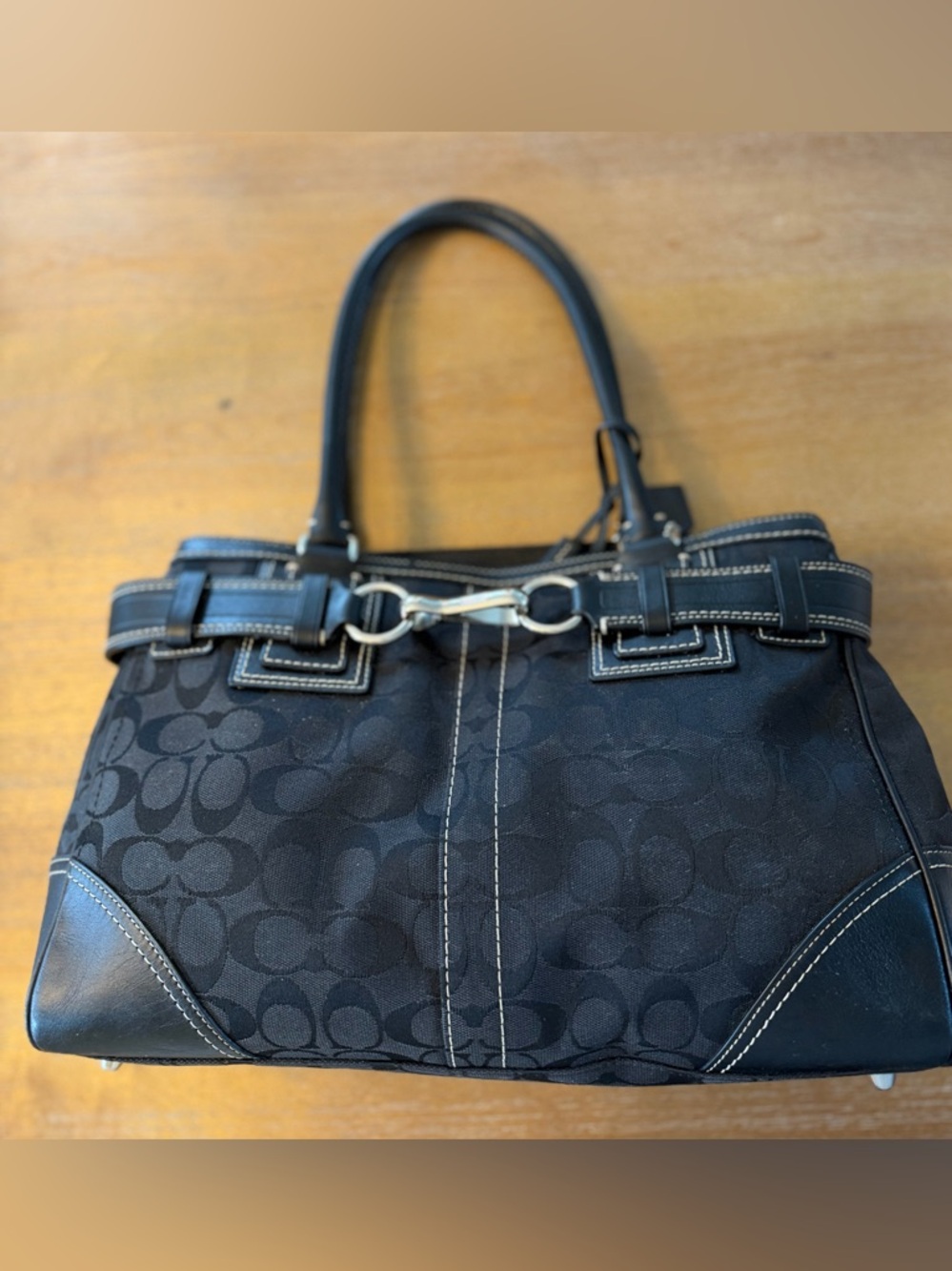 Coach Hamptons Signature Belted Satchel (Style No. 10246)